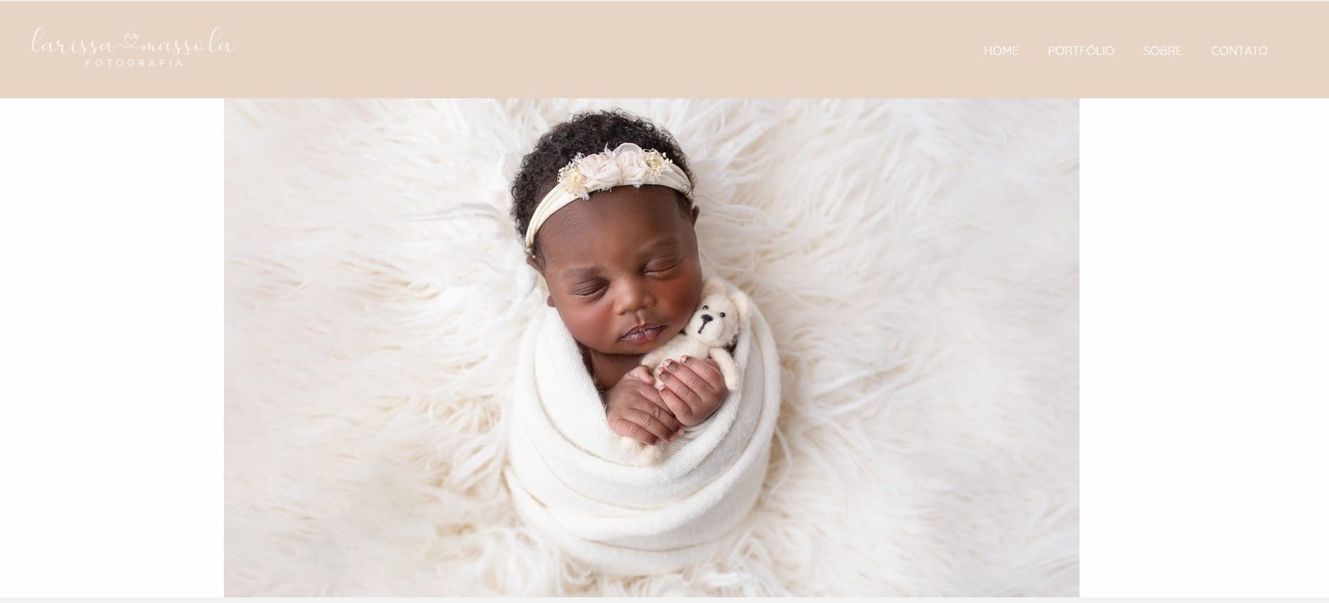 identidade visual de site fotografia newborn