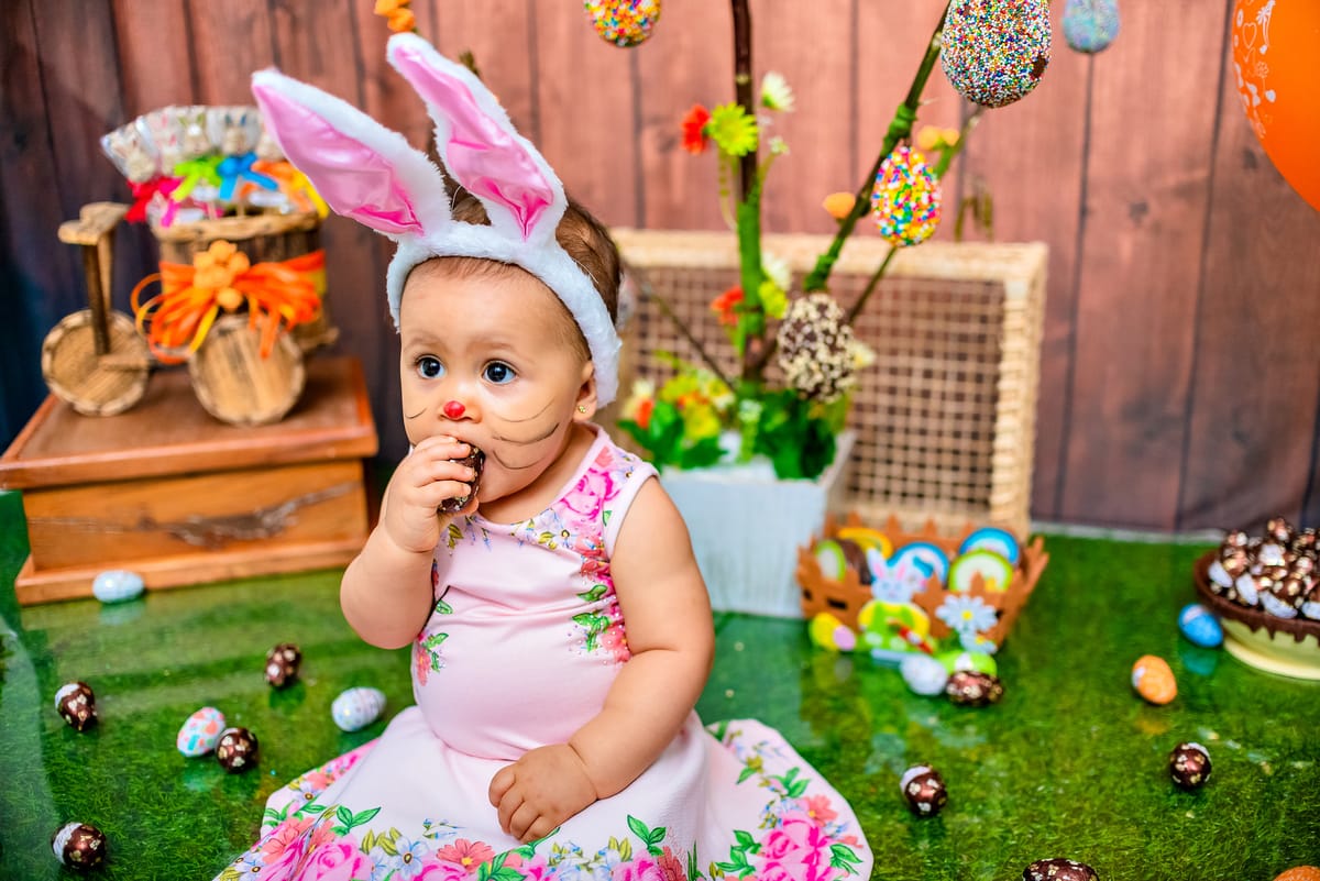 Ensaio infantil temático de Páscoa por Vita del Rei fotografia